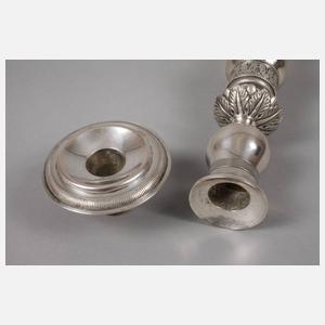 Liegnitz Paar Silberleuchter Biedermeier