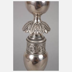 Liegnitz Paar Silberleuchter Biedermeier