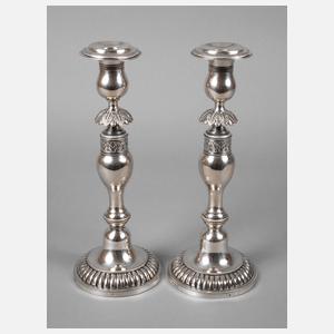 Liegnitz Paar Silberleuchter Biedermeier