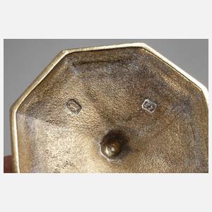 Paar englische vergoldete Silberleuchter