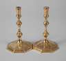 Paar englische vergoldete Silberleuchter
