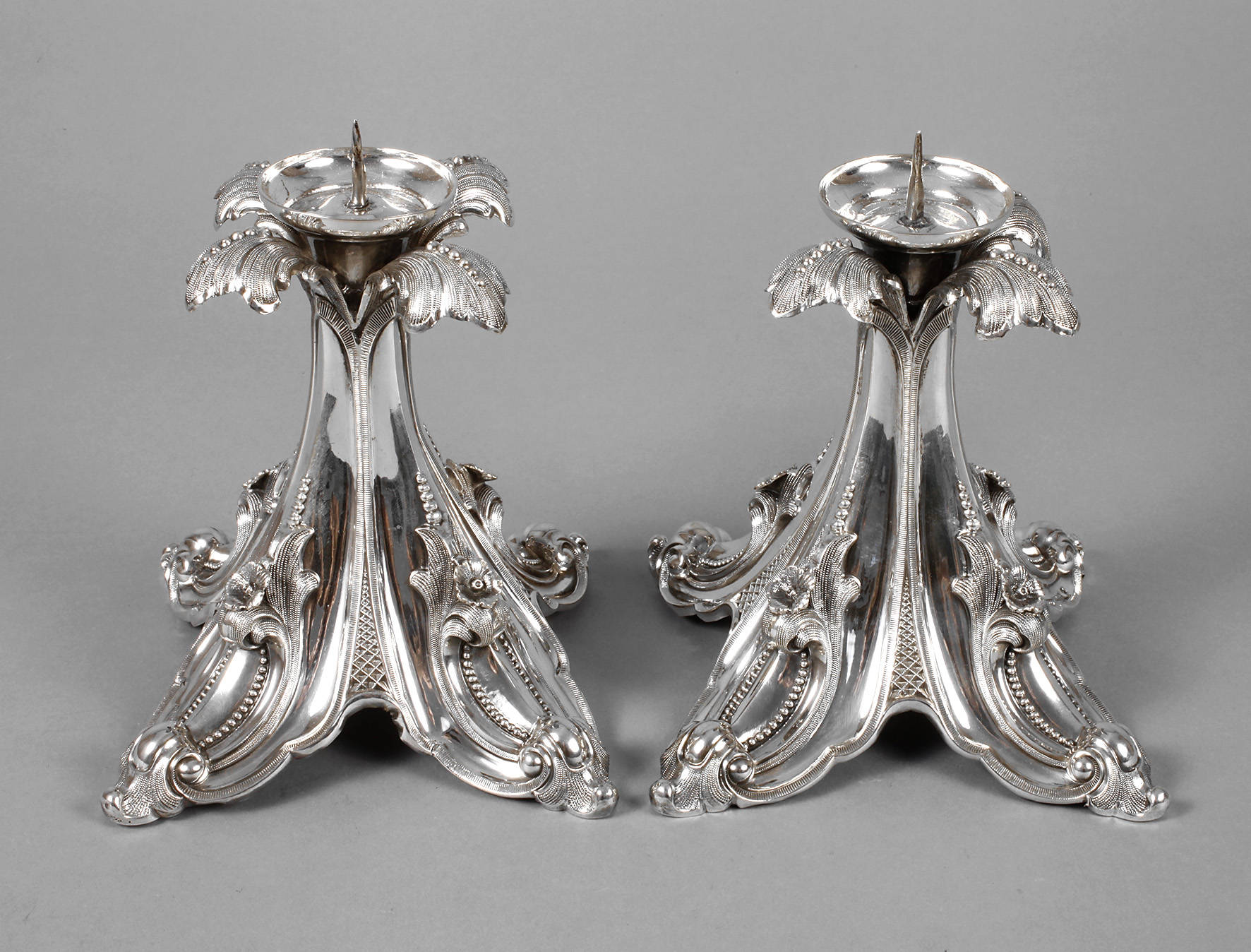 Paar feine Biedermeierleuchter