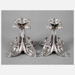 Paar feine Biedermeierleuchter