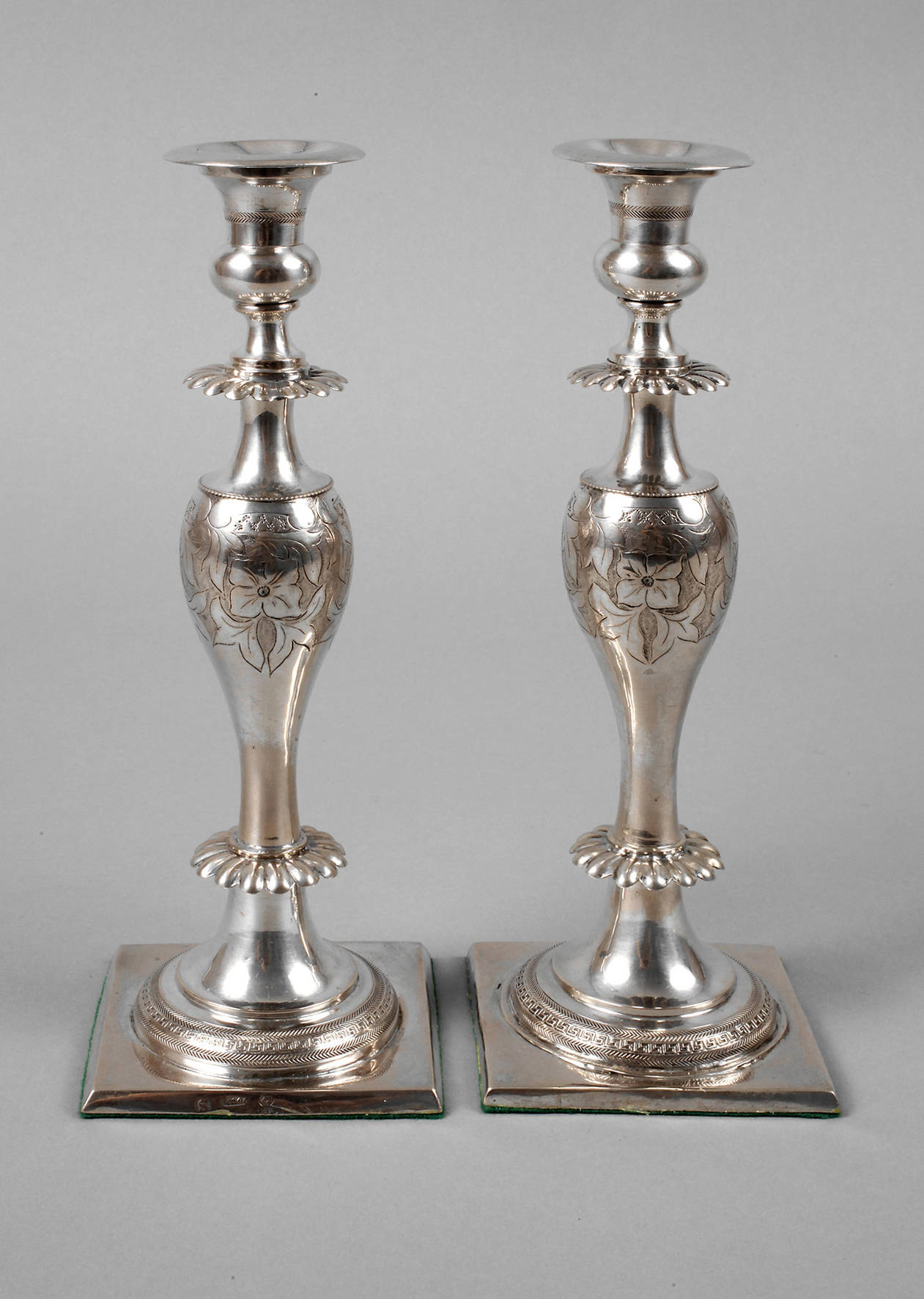 Paar Silberleuchter Breslau