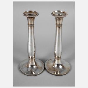 Silber Paar Kerzenleuchter Biedermeier