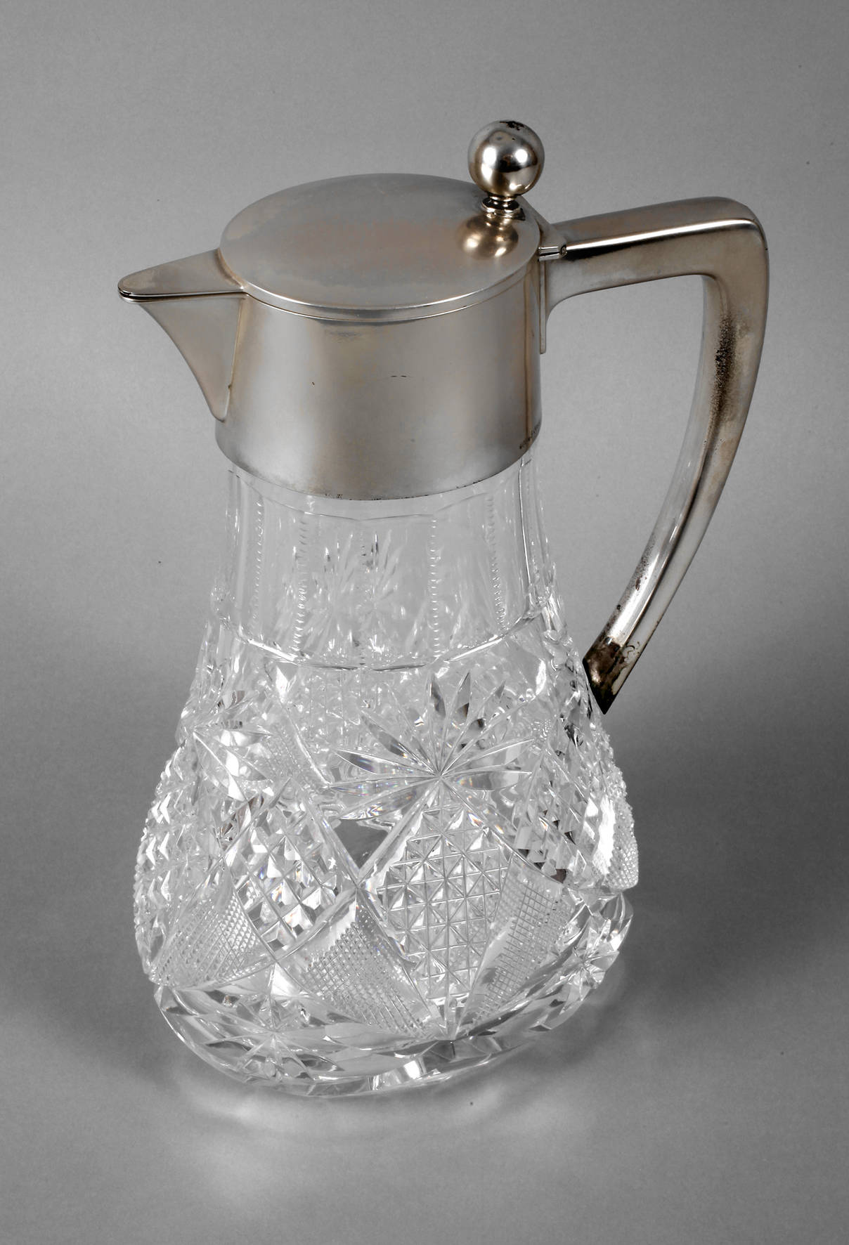 Große Karaffe mit Silbermontierung