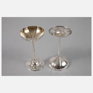 Sechs Likörbecher Silber