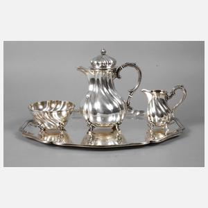 Silber Kernstück vier Teile in Barockform