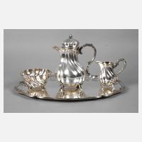 Silber Kernstück vier Teile in Barockform111