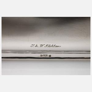 Silbertablett mit Widmung