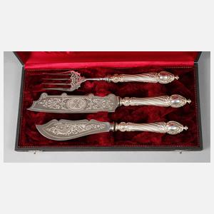 Vorlegebesteck Historismus Silber