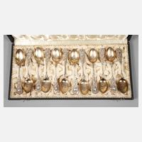 Zwölf Mokkalöffel Silber111