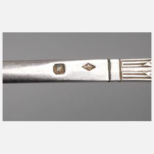 Frankreich sechs Hummergabeln Silber