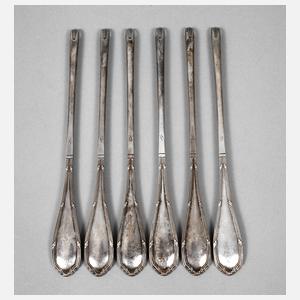 Frankreich sechs Hummergabeln Silber