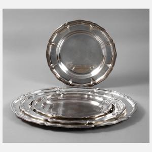 Vier Platten Hotelsilber