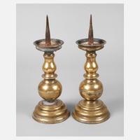 Paar Barockleuchter Messing111