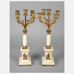 Paar fünflammige Girandolen