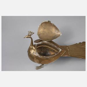Wandgefäß als Pfau