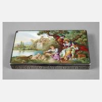 Schottland feine Silberdose mit Emailmalerei111