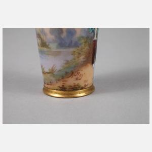 Limoges kleine Emailvase