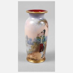 Limoges kleine Emailvase