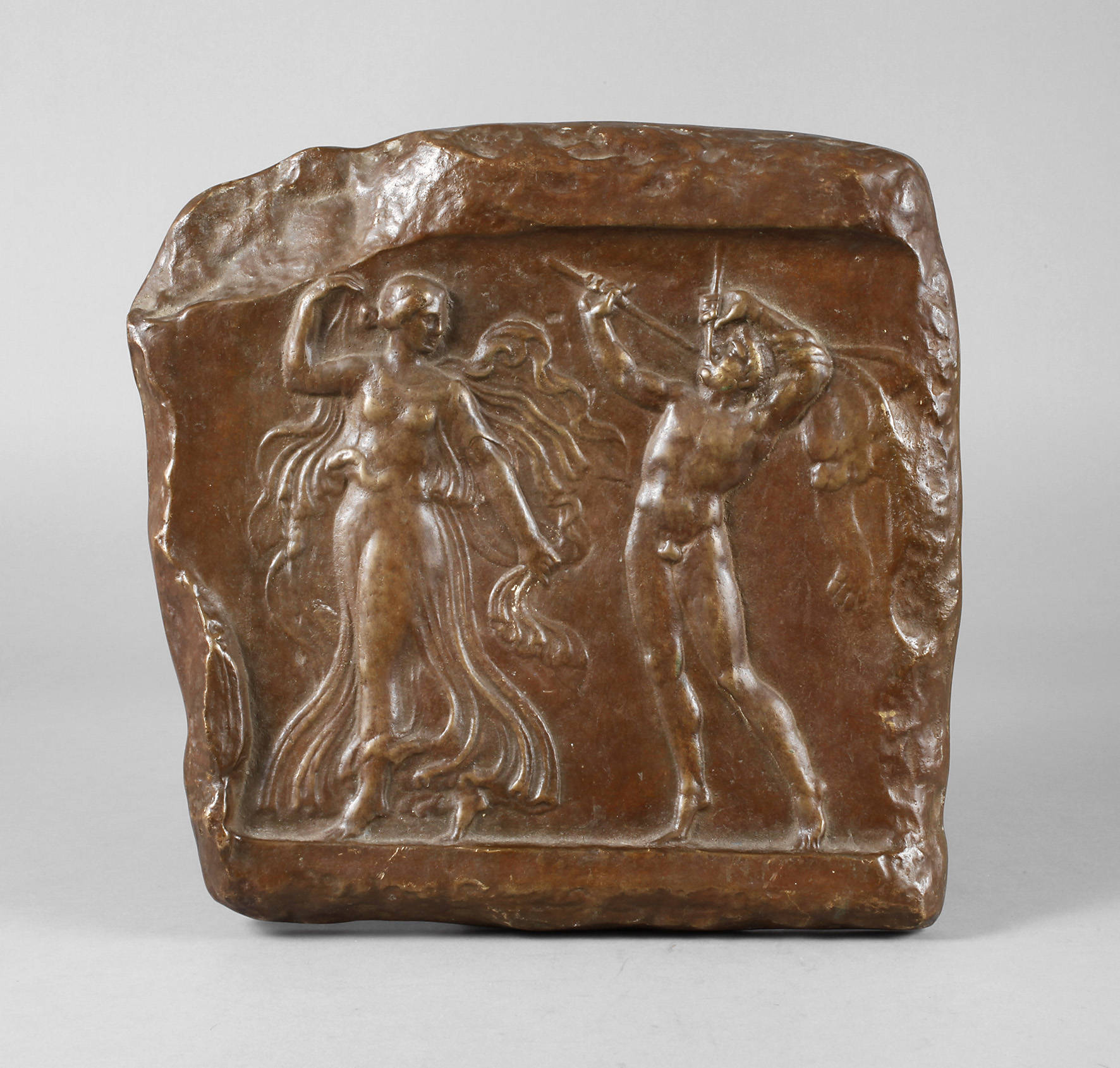 Antikisierendes Bronzerelief