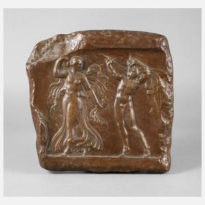 Antikisierendes Bronzerelief