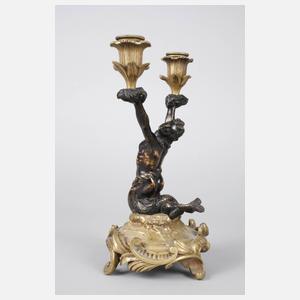 François-Simon-Alphonse Giroux, Paar Figürliche Rokokoleuchter