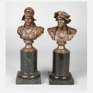 Paar Porträtbüsten