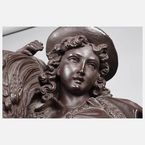 Große Terrakottafigur Bauer mit Kornähren