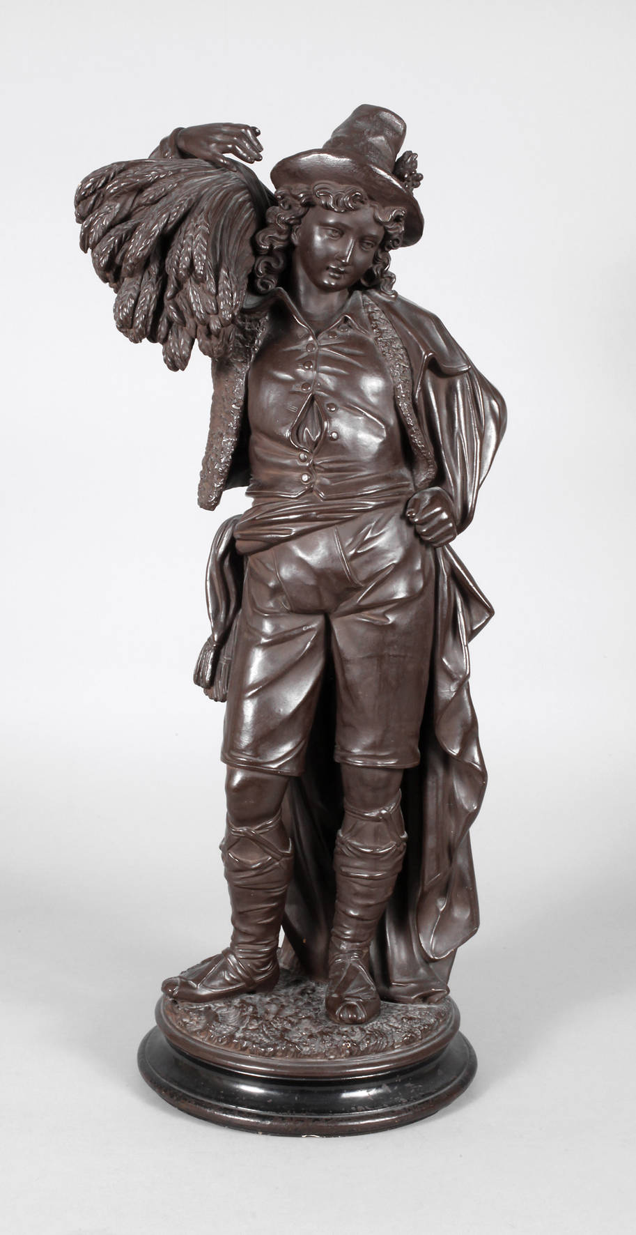 Große Terrakottafigur Bauer mit Kornähren