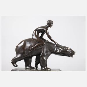 Berthold Nebel, Mädchenakt auf Eisbär