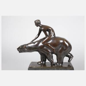 Berthold Nebel, Mädchenakt auf Eisbär