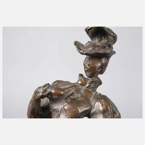 Monogrammist WF Modedame Jugendstil