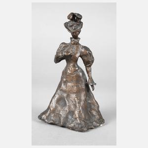 Monogrammist WF Modedame Jugendstil