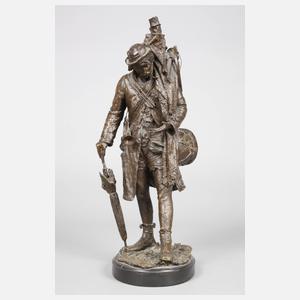 Bronzeskulptur Gaukler ”conto di cassa”