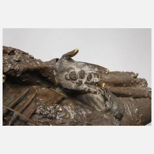 Bronzeskulptur Gaukler ”conto di cassa”