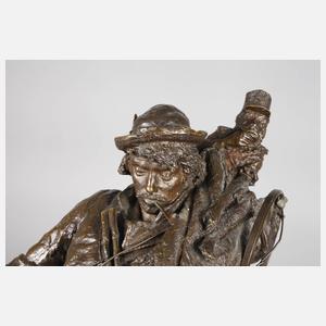 Bronzeskulptur Gaukler ”conto di cassa”