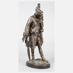 Bronzeskulptur Gaukler ”conto di cassa”