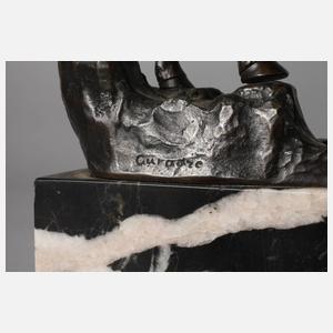 Hans Guradze, Bauernjunge mit Pferd an der Tränke