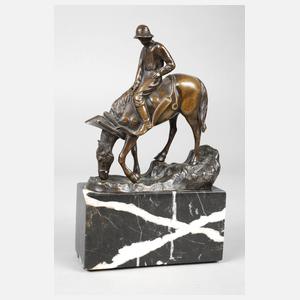 Hans Guradze, Bauernjunge mit Pferd an der Tränke