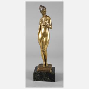 Carl Kauba, stehender weiblicher Akt