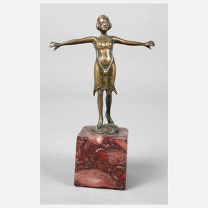 Kleinbronze Tänzerin Art déco