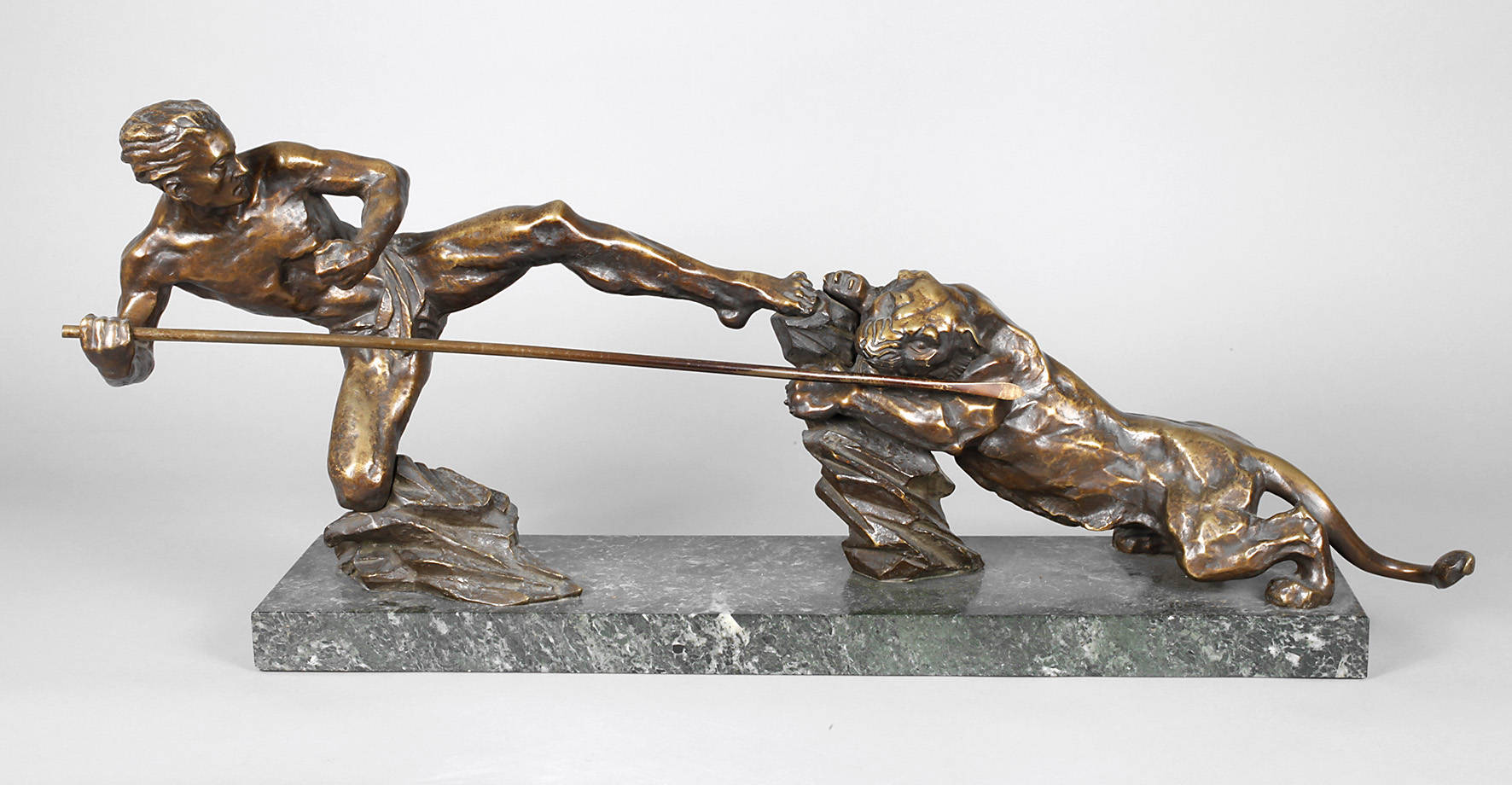 P. Berjan, Jäger mit Tiger