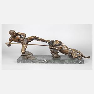 P. Berjan, Jäger mit Tiger