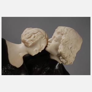 Chryselephantin ”Der Verlobungskuss” nach René-Paul Marquet