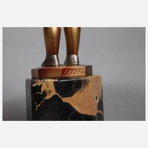 Ferdinand Preiss, Chryselephantin Kleines Mädchen mit Blumenstrauß