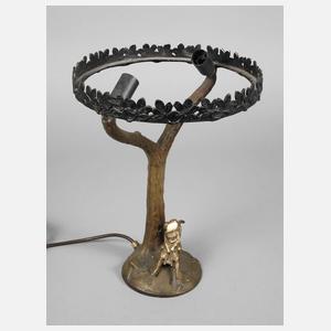 Figürlicher Lampenfuß mit Chryselephantin