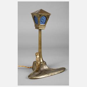 Peter Tereszczuk, figürliche Tischlampe mit Chryselephantin