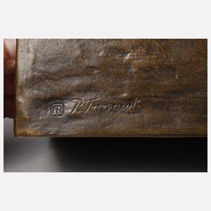 Peter Tereszczuk, Briefständer mit Pierrot Chryselephantin